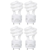 JACKYLED GU24 CFL bulb 2700K warms living spaces efficiently in a four-pack.