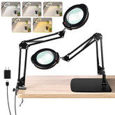 Jaenmsa 10X magnifying lamp with light highlights detailed reading and crafts.