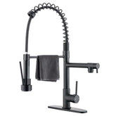 Jafeton durable kitchen faucet with dual spray heads for efficient cleaning