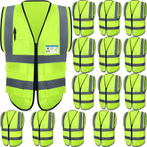 JaGely 15-pack reflective safety vests provide high visibility for nighttime work.