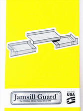 Jamsill Guard sill pan assembly shows adjustable height for a precise fit.