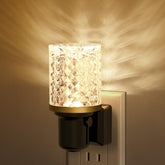 JandCase LED night light with crystal lampshade for elegant ambient lighting
