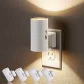 JandCase night light plug-in with modern design illuminates hallways softly.