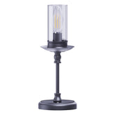Jaswqaz Vintage cordless LED candle lamp base angle with warm ambient glow