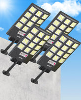JAYNLT solar lights outdoor wide-angle beam lighting the yard with bright, energy-saving LEDs.