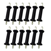 JBTOZIUY electric fence gate handle with spring, black, for smooth operation