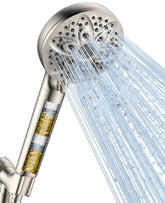 JDO 6-setting filtered handheld shower head with multiple sprays for personalized showers