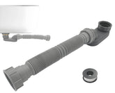 Jeckthun 1-1/2 inch tub drain low-profile P-trap for tight spaces.