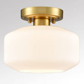 JEENKAE gold semi-flush mount light for modern entryways
