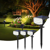 JEJOT solar spotlight outdoor IP65 waterproof for durable garden lighting.