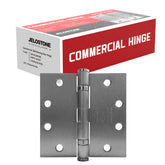 JELOSTONE JS-5BB1 satin chrome close-up hinge showing smooth, quiet operation.