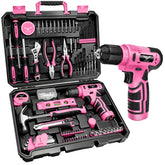 JENABOM 8V pink cordless drill with LED light for tight-space work
