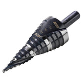 Jerax tools M2 HSS step drill bit overview with four sizes for versatile drilling