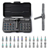 JESRYTOUR 24-in-1 screwdriver with magnetic bits for quick furniture and electronics fixes.