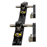 JessEm Clear-Cut TS stock guide roller angled for precise feeding toward the fence.