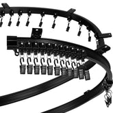 Jetec curved ceiling curtain track with bendable design for bunk beds, space-saving.