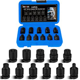 JEUCLEL 11-piece 3/8 drive set in case for organized storage and quick access