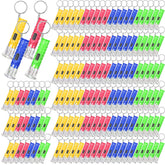 Jexine 150-piece flashlight keychain set in vibrant colors, ready for gifting and everyday carry.