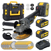 JEXUGK 5-inch cordless angle grinder kit for fast metal cutting and finishing