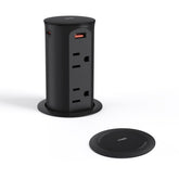 Jgstkcity pop up outlet installed in countertop base for a clean flush finish.