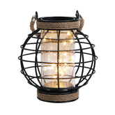 JHY DESIGN metal cage LED lantern with warm light glow for indoor or outdoor decor