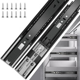JI2OOYI 10-inch soft-close drawer slides provide quiet, smooth operation.