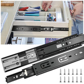 JI2OOYI 14-inch drawer slides with soft-close for quiet closing.