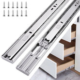 JI2OOYI 18-inch soft-close drawer slides provide smoother, quieter openings.