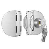 Jiangshen glass-door lock with double bolts for secure frameless doors.