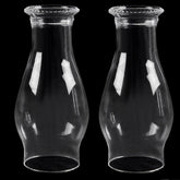 JIAOGEPENGYOU oil lamp chimney 8inch 2-pack for bright, steady flame replacement for kerosene lamps.