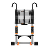 Jiashche telescoping ladder extended for high reach with sturdy aluminum build.