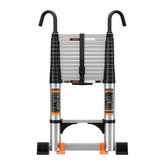 JIASHCHE telescoping ladder extended for high-reach indoor and outdoor tasks.