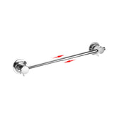 JiePai extendable towel bar at full length holds larger towels securely.