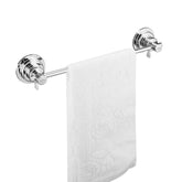 JiePai 16 inch suction cup towel bar mounted on wall for easy towel storage.