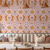 JiffDiff pink tiger pattern roll boosts space with playful wall decor.