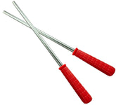 Jikacok winding bars with rubber handle close-up for easy grip during torsion spring work.