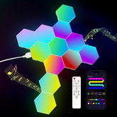 JIMIMORO hexagon panels set offers modular wall design with vivid RGB lighting