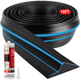 Jin&Bao garage door bottom seal with aluminum track retainer for 16ft coverage and weather protection