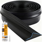 Jin&Bao universal threshold seal kit at the garage door for weatherproof protection.