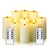 JINYANIA flameless real-wax ivory 4-inch candle with lifelike glow