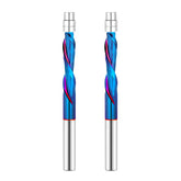 Jiiolioa down-cut flush trim bit with 1/4 inch shank for precise edge finishing.