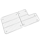 JIOTAR K-6639-ST bottom basin racks with left and right supports protecting Kohler sinks.