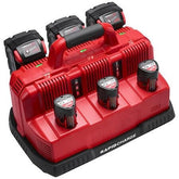 JIOTV Milwaukee rapid-charge-station six-port front view enables fast Li-ion charging