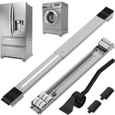 JIUOQUO appliance rollers extendable slider demonstrates adjustable length for washers