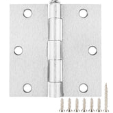 JIW brushed nickel 3-1/2 inch door hinge closeup demonstrates durable finish for interiors.