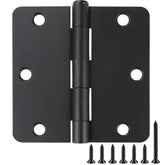 JIW matte black 3.5-inch hinges with quick installation for modern doors.
