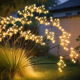 JJGoo solar swaying starburst light front view delivering festive outdoor illumination.