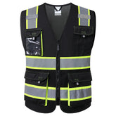 JKSafety hi vis vest with neon color for day and night visibility on worksites