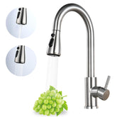 Jlerli kitchen faucet with pull-down sprayer for versatile rinsing in daily chores