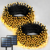 JMEXSUSS 2-pack solar string lights outdoor demonstrating broad coverage and energy efficiency